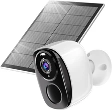 ELECCTV Security Cameras Wireless Outdoor w/ Solar Panel, 2k Color Night Vision