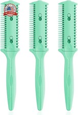 Haircut Razor Comb, 3 Pack - Double Sided Razor Hair Styling Scissors Comb, Spli