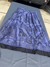Vintage 90's Brand Requirements Purple And Black Patterned Skirt- Sz 9/10
