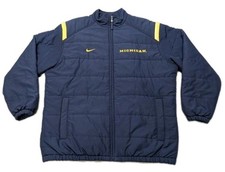 Vintage Nike Team Michigan Wolverines Puffer Jacket Men s XL Insulated Navy Y2K