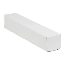BOX USA Long Cardboard Boxes, 37"L x 3"W x 3"H, Pack of 25 3 x 3 x 37, White 