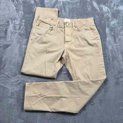 Sid Mashburn Pants Mens 36x31 Beige Slim Straight 5-Pocket Italy Preppy*