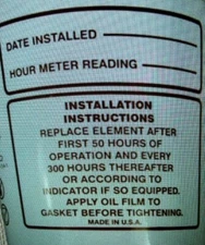 LENZ CP-752 or ADAMS Premium 100M  Waste Oil Filter Clean Burn Omni Reznor.