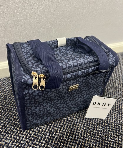 DKNY Large Insulated Water Resistant Lunch Cool Bag Tote Navy Blue New RRP £110 - Picture 8 of 9
