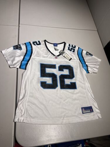 Carolina Panthers Jersey Women’s Large Beason 52 Reebok NFL Football VTG Y2K