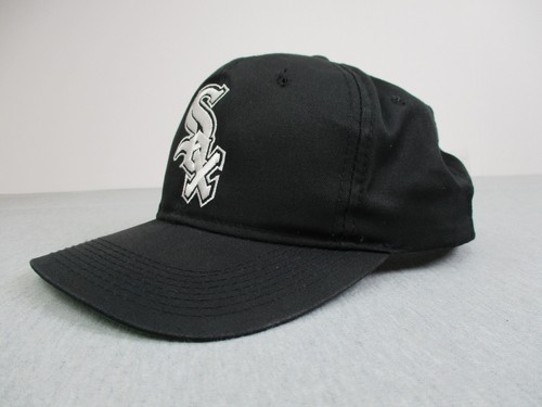 Vintage Chicago White Sox Hat Snapback Black MLB Baseball Plain Logo G Cap Mens - Picture 3 of 14