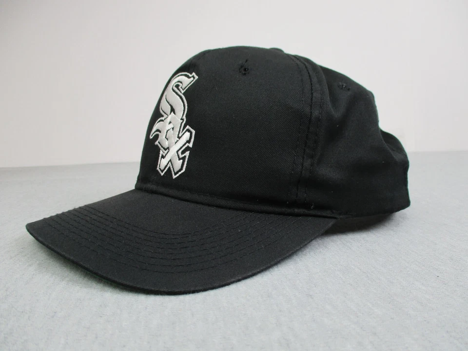 De colección Chicago White Sox Sombrero Snapback Negro MLB Béisbol Liso Logo G Gorra Para Hombres Foto 3 de 4