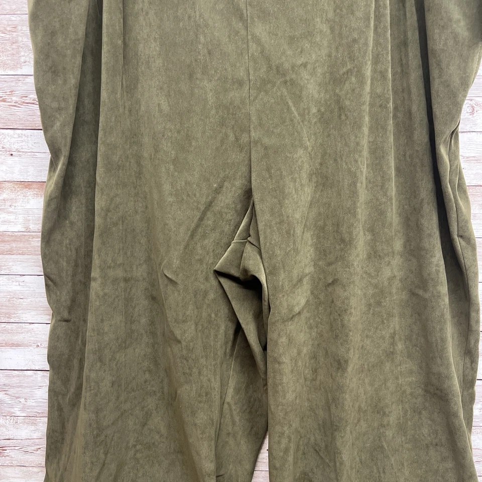 Pantalones Sag Harbor Mujer Verde Oliva Terciopelo Sensación Pull On Cintura Elástica 24W Foto 2 de 4