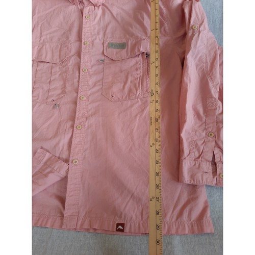 Simms Men 2XL Fishing Vent Outdoor Button Shirt LongSleeve Flap Zip Pocket Nylon - Picture 3 of 9