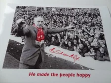 LIVERPOOL FC LEGEND BILL SHANKLY SIGNED RE-PRINT EXCLUSIVE A4 THE KOP