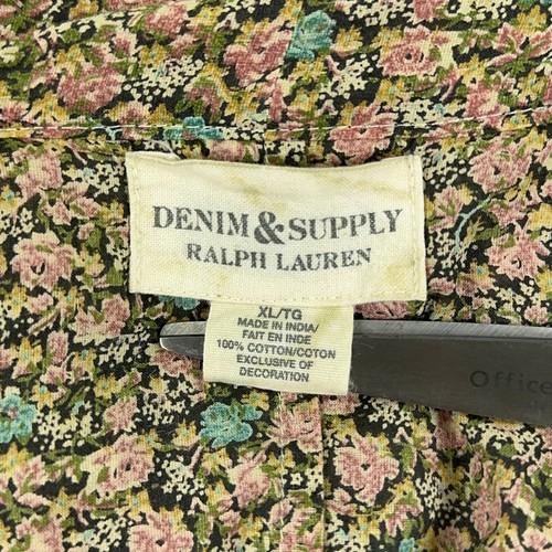 Ralph Lauren Dress Women Extra Large Brown Floral Peasant Prairie Denim & Supply - Picture 2 of 15