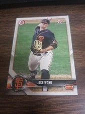 JAKE WONG 2018 BOWMAN DRAFT CARD #BD-55 GIANTS/REDS (FIRST ROOKIE BASE)