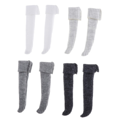 4 Paar modische BJD Kleidung Strümpfe für 1/6 SD BB Anzieh Outfits Zubehör