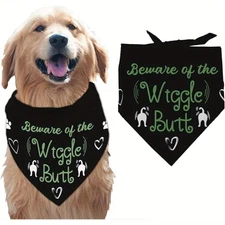 1pc Cotton Dog's Kerchief Triangle Pet's Bandana Father Theme Word