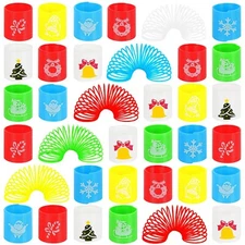 48 Pcs Christmas Mini Spring Toys, Xmas Coil Springs Stocking Stuffers Fidget...