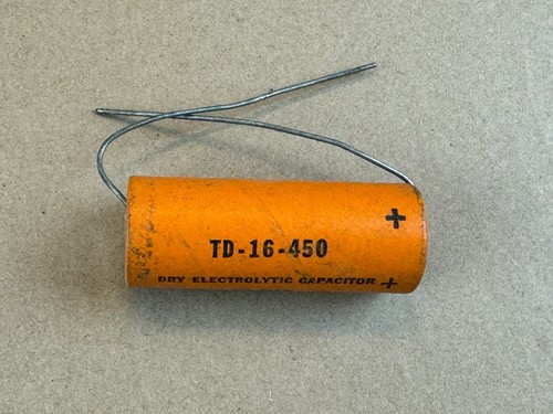 NOS Vintage 1963 General Instruments Paper Capacitor 16 uf 450v Axial ...