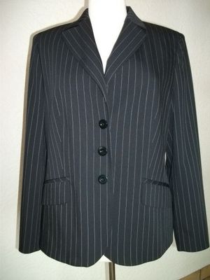  BASLER- klass. hochwertiger Blazer m.Wolle/ Streifendesigne Gr. 42 NEU