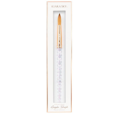 Kiara Sky Acrylic Nail Brush 100% Kolinsky #10 - Clear Handle
