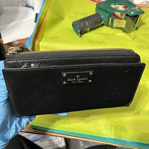Kate Spade Layton Black Leather Rectangle Wristlet Wallet - “Jennie" - Picture 5 of 23