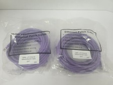 Lot of 2 / CAT5e Booted Ethernet Patch Cable RJ-45 LAN Internet Cord Purple 25FT