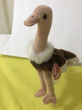 RARE VINTAGE TY Beanie Baby "Stretch The Ostrich" Retired 1997    ERRORS   