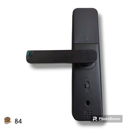 GEISRAILIE Smart Fingerprint Door Lock w/ Camera Doorbell & App Control (Black) - Picture 2 of 17