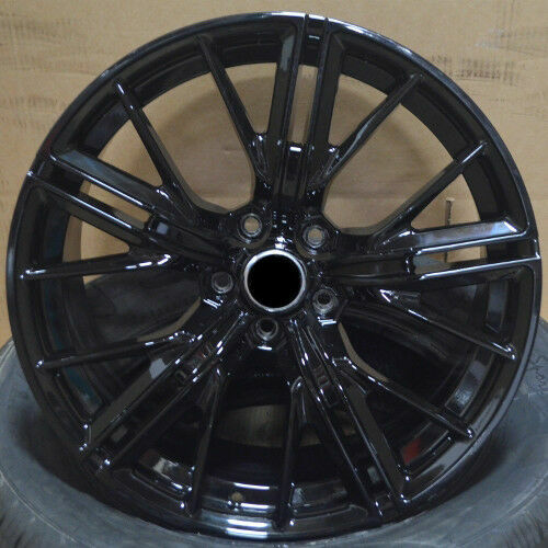20x10 / 20x11 Gloss Black Staggered Wheels Fit Chevrolet Camaro Chevy 20" Set 4 - Picture 6 of 7