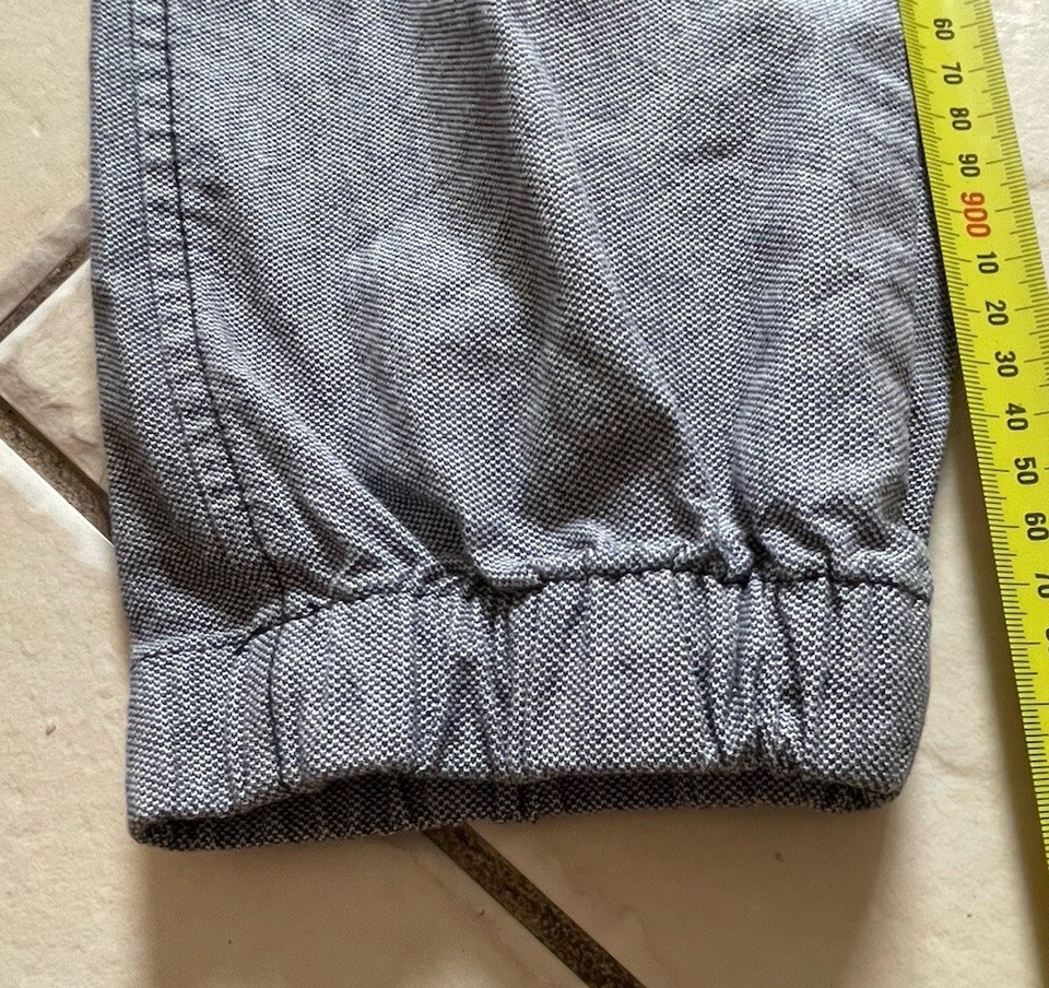 Cotton On Mens Cuffed Chino Pants Relaxed Fit Grey Drawstring Stretch