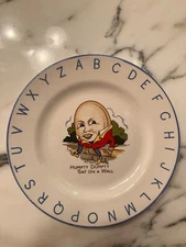 Lord Nelson Pottery England  ABC’s Nursery Childrens  Plate Humpty Dumpty