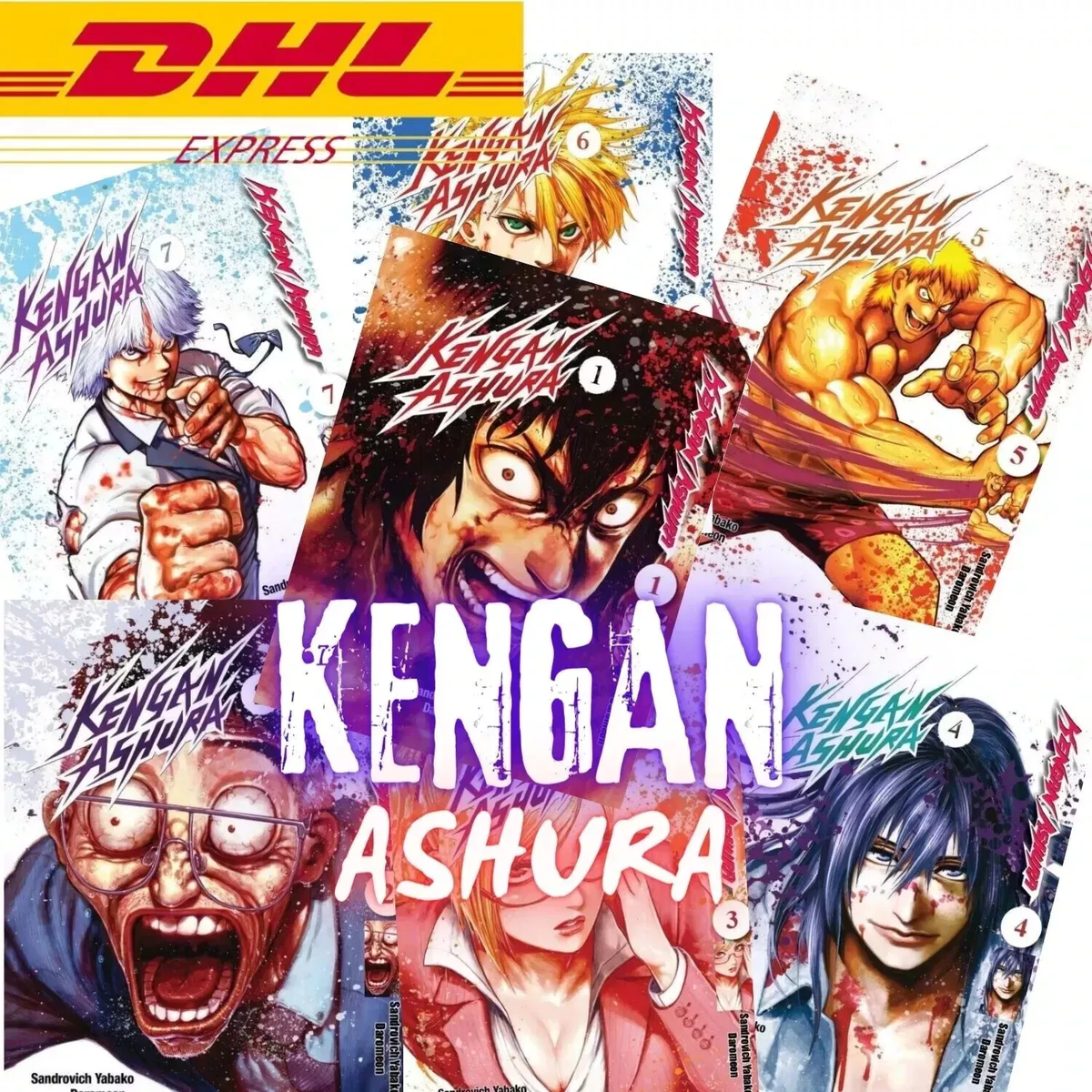 Kengan Ashura Manga Comic English Version Volume Full Set 1-7 FREE