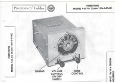 1956 FIRESTONE 4-B-76 AM Car RADIO Photofact SERVICE Repair MANUAL Automobile