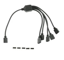 3-Pin Addressable RGB Splitter Cable 1 to 5 ARGB 3Pin Extension Cable Adapter...