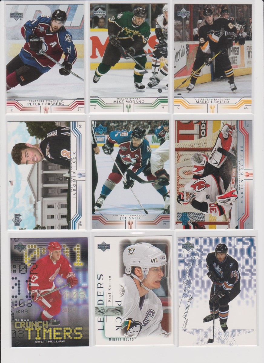 2001-02 Upper Deck Hockey U-pick NM you pick stars RC rookie inserts HOF