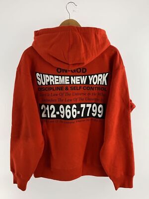 Supreme Hoodie 24FW On God Hooded Sweatshirt M Cotton RED Supreme Hoodie 24FW On God Hooded Sweatshirt M Cotton RED