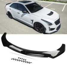 For Cadillac ATS CTS CTS-V Glossy Black Front Bumper Lip Spoiler Splitter/