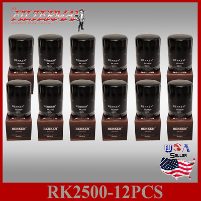RENKEN RK2500 V2500 57502  (1 CASE OF 12 PCS) Engine Oil Filter: F150, EDGE