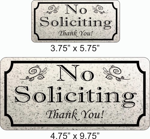 Rectangular "NO SOLICITING Family, Friends & Neighbors WELCOME" Sign - Picture 2 of 2
