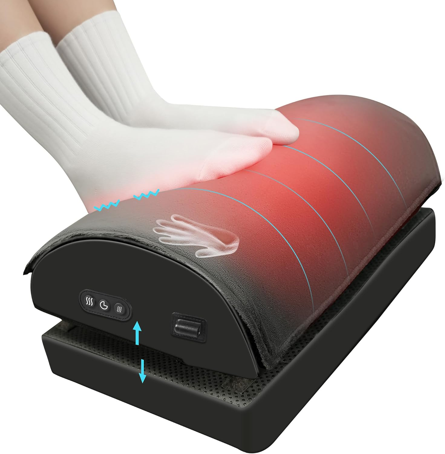 Snailax Foot Rest Under Desk, Heated Desk Footrest for Office Use with Vibratio