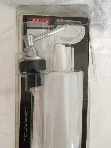 Open Box Delta RP1001 Chrome Soap Lotion Dispenser W/ Bottle - No Funnel -
