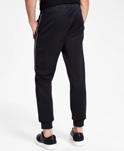KARL LAGERFELD PARIS LOGOTIPO DE LOS HOMBRES CINTA JOGGER GYM TRACK PANTALONES NEGRO MEDIANO $149 - Imagen 3 de 12