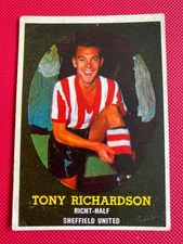 A&BC Bazooka Football 1962 No 47 Tony Richardson Sheffield United