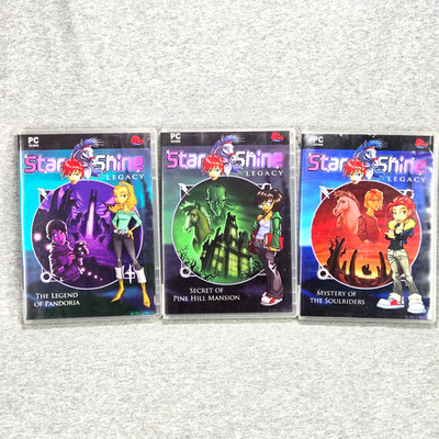 Lot of 3 Star Shine Legacy Games Pandoria, Pine Hill Mansion, Soulriders PC
