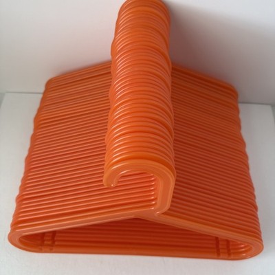 Lot 44 IKEA Bagis Clothes Clothing Hangers Anna  Efverlund Orange Bright Color