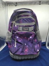 Tilami Rolling Or Shoulder Strap Backpack Purple Galaxy/Travel 12X18 Unisex