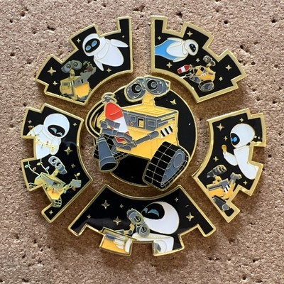 Wall E & Eve 2025 Disney Pin Set Loungefly Complete Set of 6 Mystery Puzzle Pins