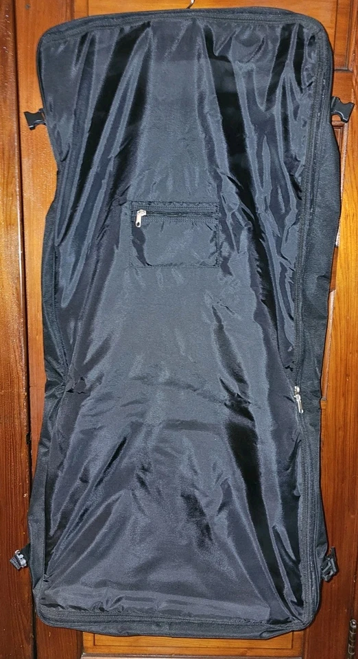 NUEVO CON ETIQUETAS Eddie Bauer Doble Plegable Colgante Armario Bolsa de Ropa Negro Rávena Foto 3 de 4