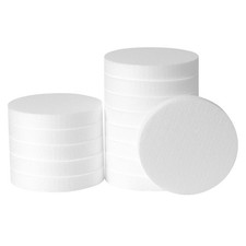 14 PCS Round Foam Circles Discs 6x6x1 Inch Thick DIY Cake Sculpture Craft