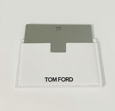 Tom Ford TF Compact Mirror With White Leather Case Makeup Mirror New