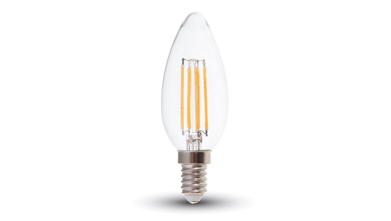 Декоративная СВЕТОДИОДНАЯ ЛАМПА НАКАЛИВАНИЯ VT-2127 6W E14 СВЕЧА 4000K 600lm A 300st 742 2790₽