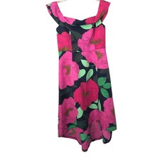 New York & Company NWT Women's Off-Shoulder Pink Floral High Low Dress Size 6